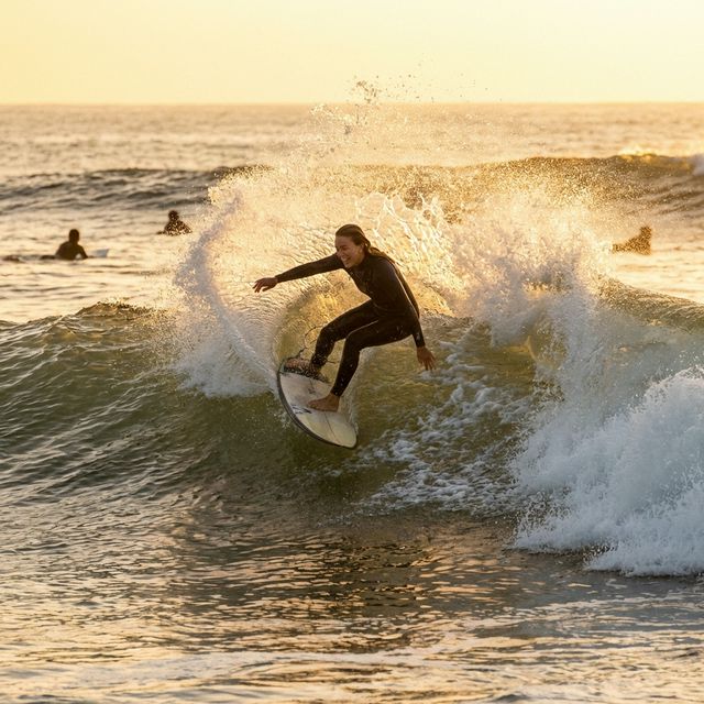 Surfer at sunset